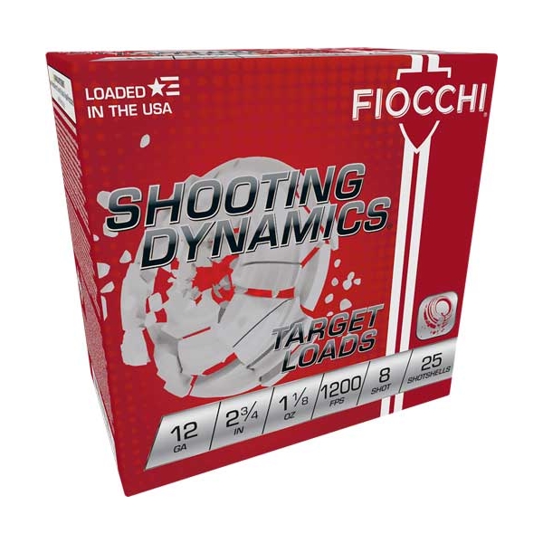 Fiocchi 12ga 2.75" #8 Case Lot - 250rd 1200fps 1-1/8oz