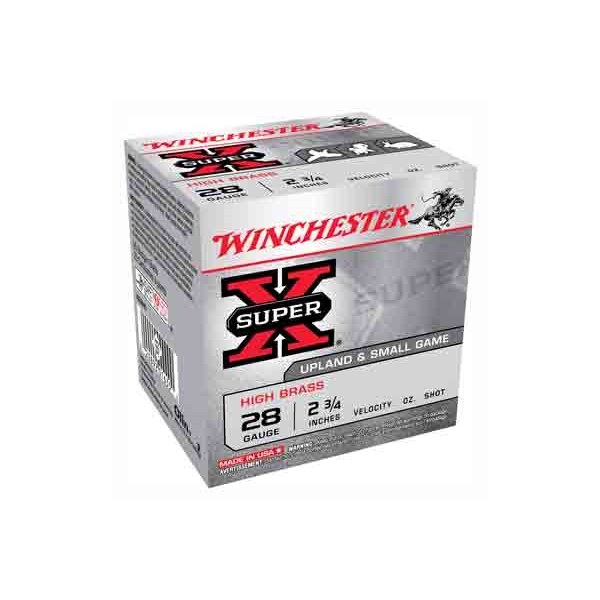 Winchester Super-x 28ga 2.75" - 25rd 10bx/cs 1205fps 1oz #8