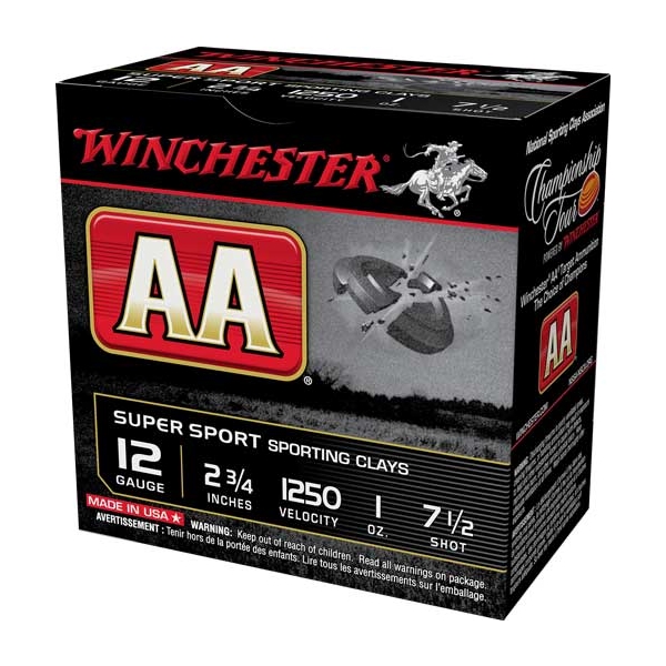 Winchester Aa Trgt 12ga 2.75" - Case Lot 1oz #7.5