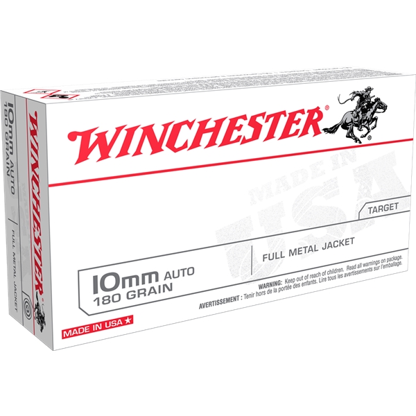 Winchester Usa 10mm Auto - 180gr Fmj 50rd 10bx/cs