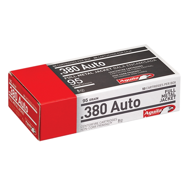 Aguila 380 Acp 95gr Fmj-rn - 50rd 20bx/cs