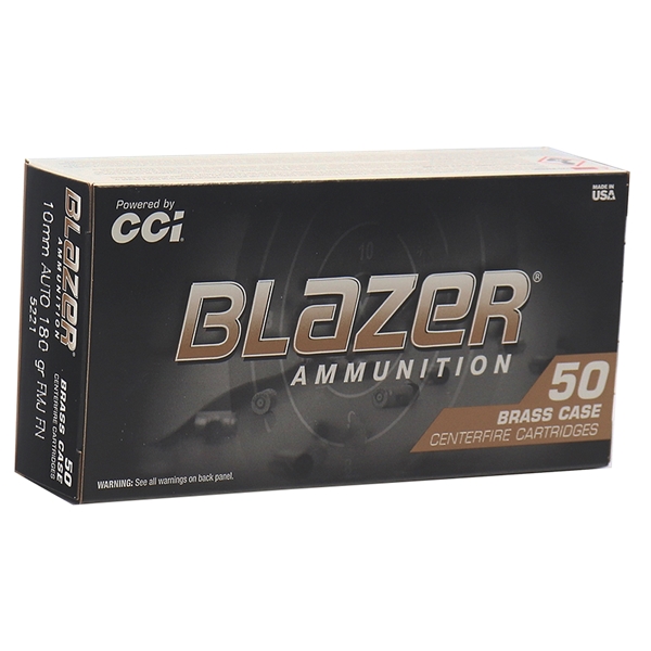 Cci Blazer, Cci 5221 Blazer Brass 10mm 180 Fmj Fn        50/20