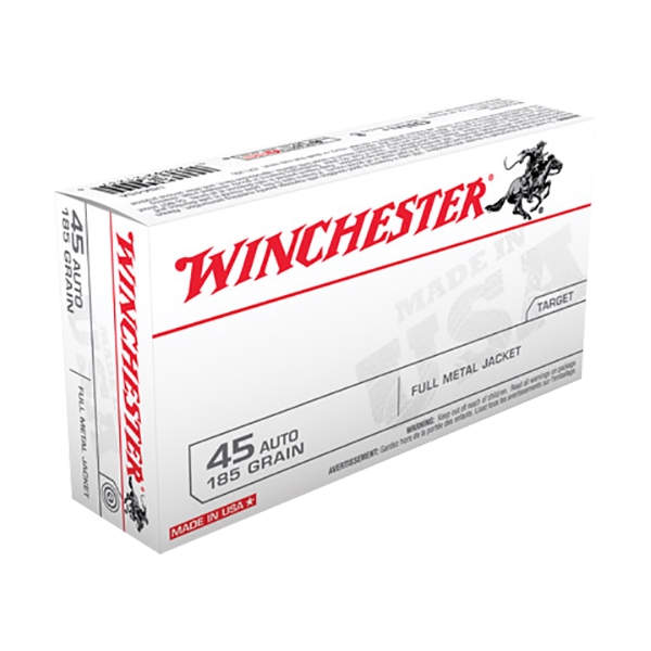 Winchester Usa 45 Acp 185gr - 50rd 10bx/cs Fmj