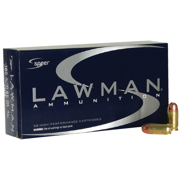 Speer Ammo Lawman, Speer 53608 Lawman 380      95 Fmj           50/20