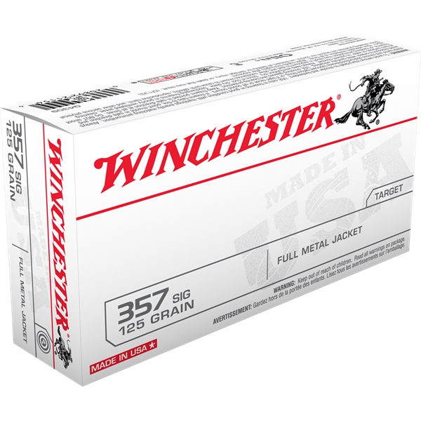 Winchester Usa 357 Sig - 50rd 10bx/cs 125gr Fmj-rn