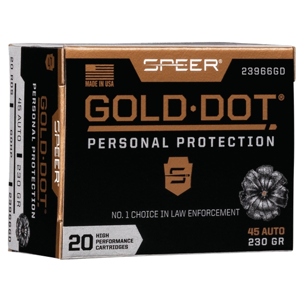 Speer Gold Dot 45 Acp - 230gr Gdhp 20rd 10bx/cs