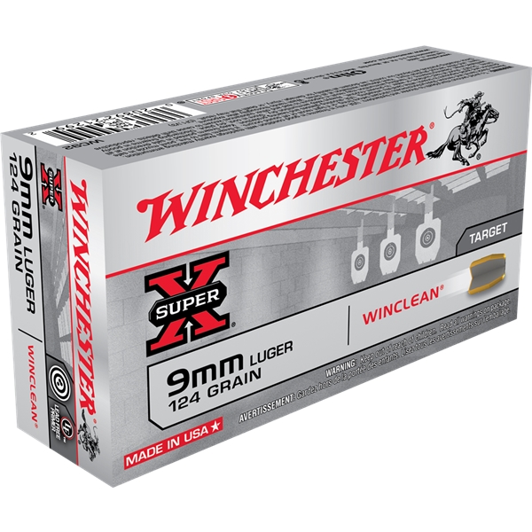 Winchester Ammo Super-x, Win Wc92      9mm     124 Bebwcln    50/10