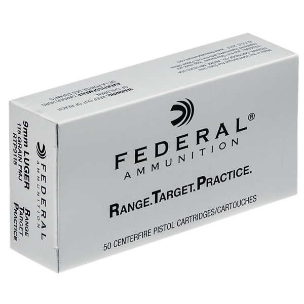 Federal Range And Target, Fed Rtp9115     9mm        115 Fmj  Rngtrt 50/20