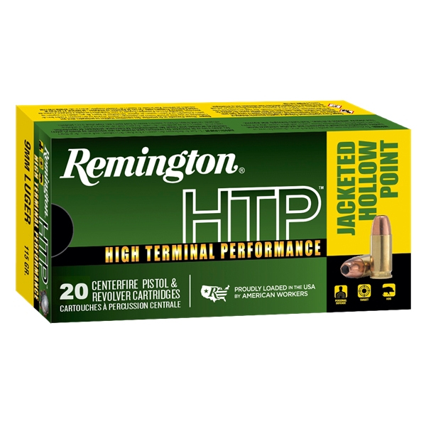 Remington Ammunition Htp, Rem 28288 Rtp9mm1a   Htp  9mm      115jhp   20/25