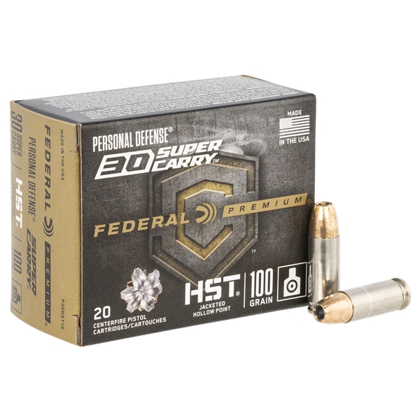 Federal 30 Super Carry - 20re 25bx/cs 100gr Hst Jhp