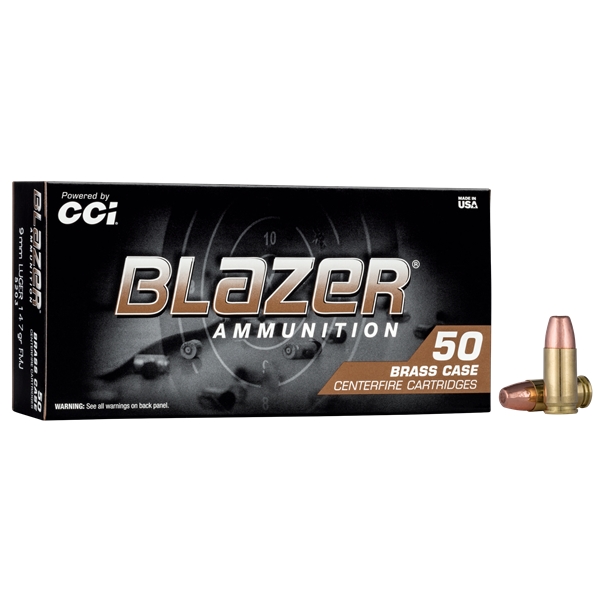 Cci Blazer Brass, Cci  5203   Blazer  9mm  Brass 147gr         50/20