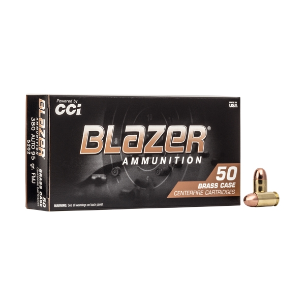 Cci 380acp 95gr Fmj Blazer - 50rd 20bx/cs Brass