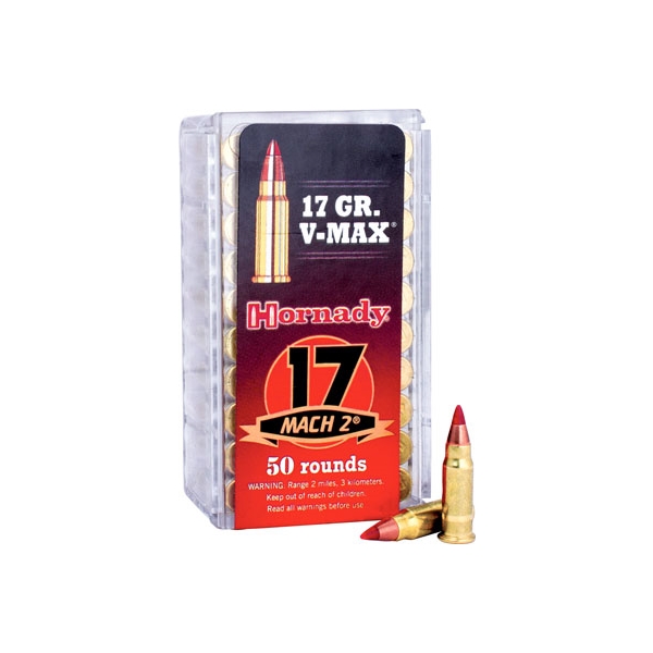 Hornady 17 Mach2 17gr V-max - 50rd 100bx/cs