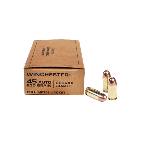 Winchester Service Grade 45acp - 50rd 10bx/cs 230gr Fmj-rn