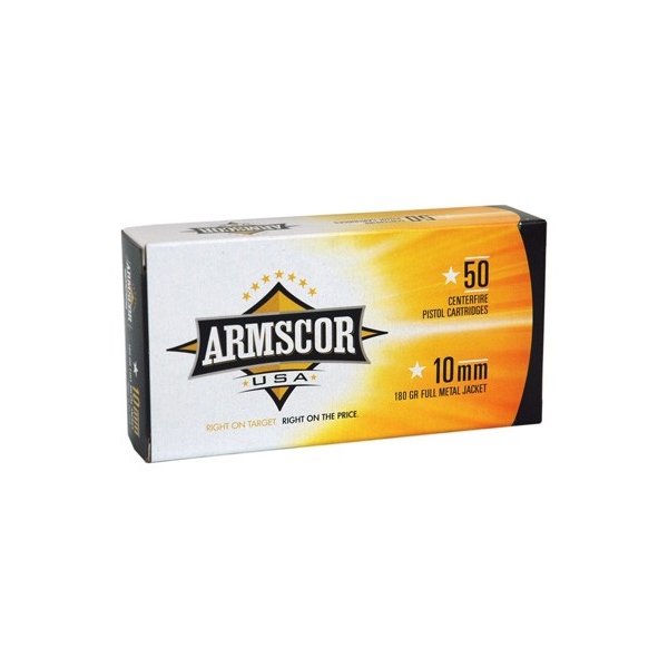 Armscor 10mm 180gr Fmj - 50rd 20bx/cs Made In Usa