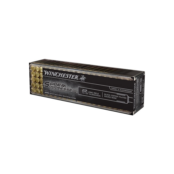 Winchester Super Supress 22lr - 100rd 20bx/cs 1090fps 45gr Lrn