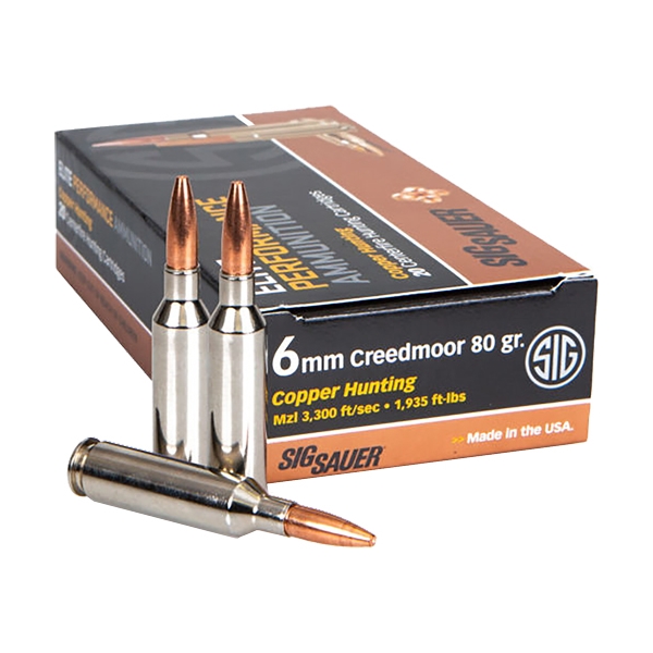 Sig 6mm Cm 80gr Elite - 20rd 10bx/cs Copper Hunting