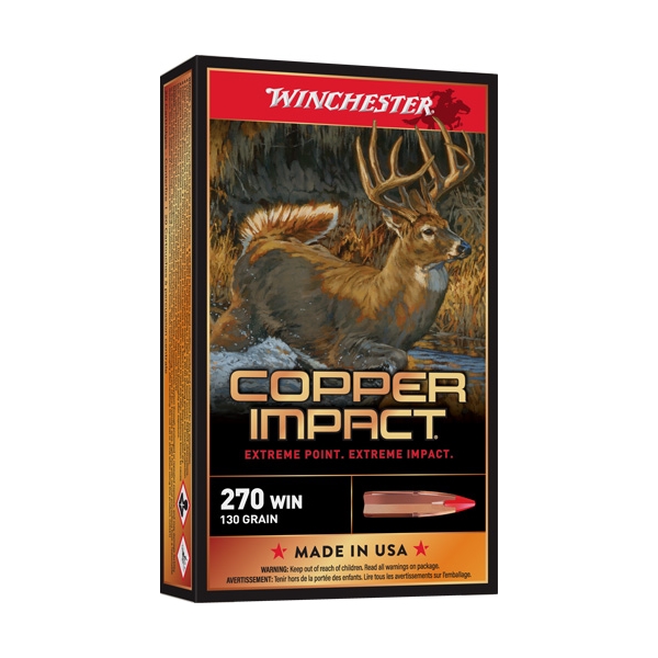 Winchester Copper Impact 130gr - 20rd 10bx/cs 270 Win Xp