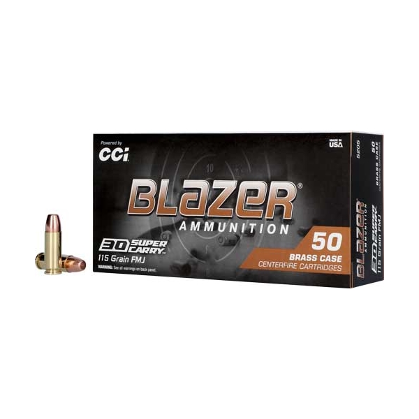 Cci 30 Super Carry 115gr - 50rd 20bx/cs Blazer Brass