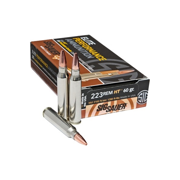 Sig 223 Remington 60gr Ht - 20rd 10bx/cs Elite Hunting