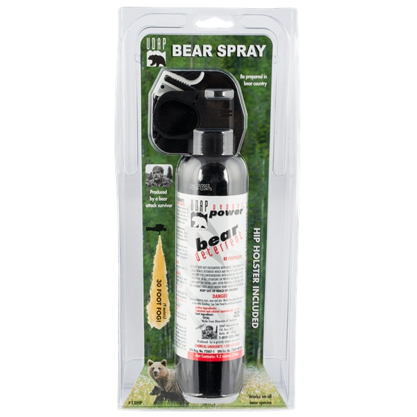 Udap Magnum Bear Spray, Udap 15hp   Magnum Bear 260g Hip Hlstr