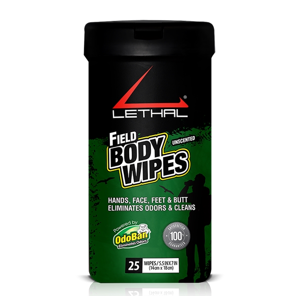 Clean Control/lethal Prod Field Body Wipes, Lethal 9423w6725w    Field Body Wipes 25