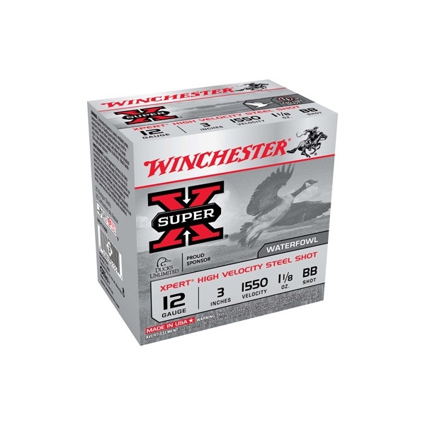 Winchester Xpert 12ga 3" 1550f - 25rd 10bx/cs Steel Bb 1-1/8oz