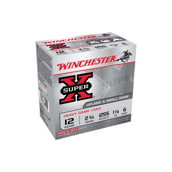 Winchester Super-x 12ga 2.75" - Case Lots 1255fps 1-1/8oz 6