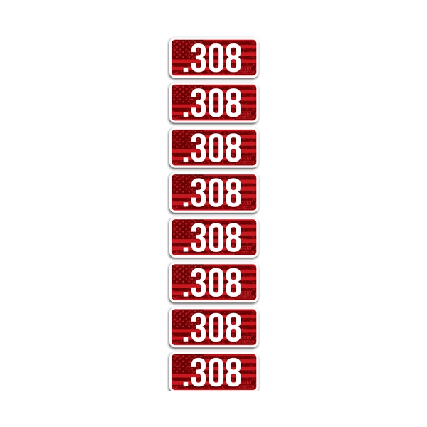 Mtm Ammo Caliber Labels .308 - 8-pack