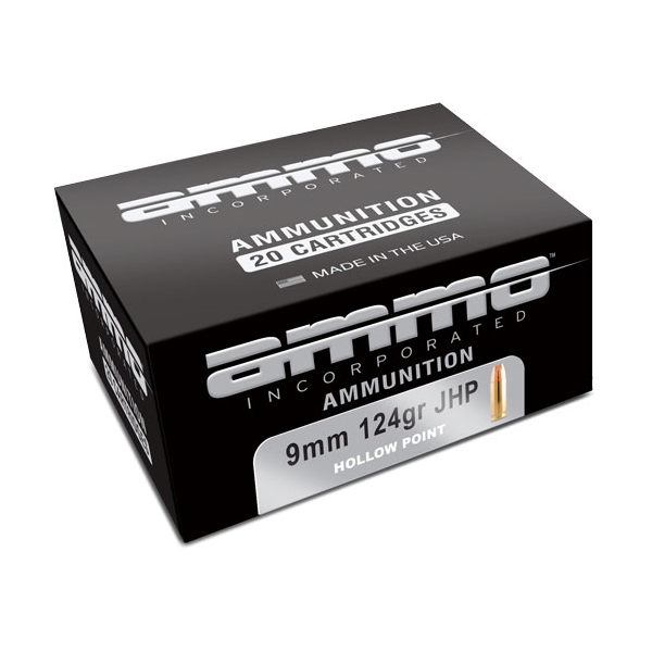 Ammo Inc 9mm 124gr Jhp - 20rd 10bx/cs