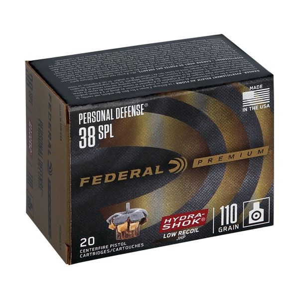 Federal Premium 38 Spcl 110gr - 20rd 10bx/cs Hydra-shok Jhp