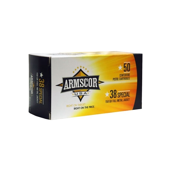 Armscor 38 Special 158gr Fmj - 50rd 20bx/cs Made In Usa