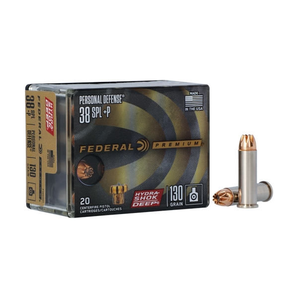 Federal Premium 38spcl+p 130gr - 20rd 10bx/cs Hydra-shok Jhp