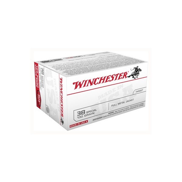 Winchester Usa 38 Spcl 130gr - 100rd 5bx/cs Fmj!