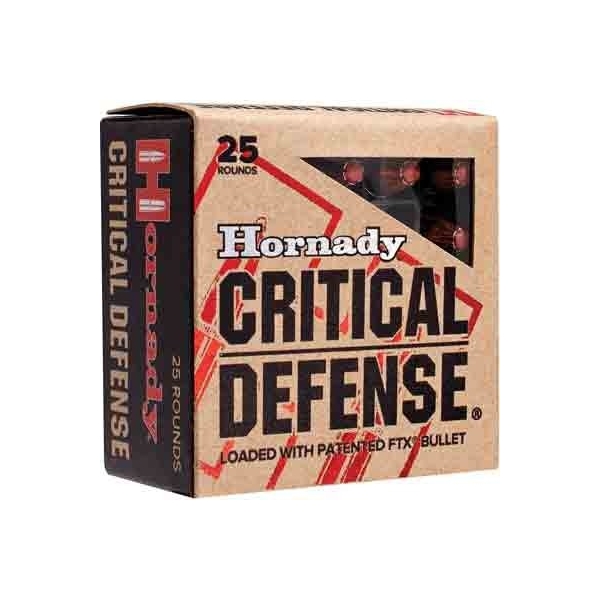 Hornady Critical Defense 110gr - 25rd 10bx/cs 38 Special+p Ftx