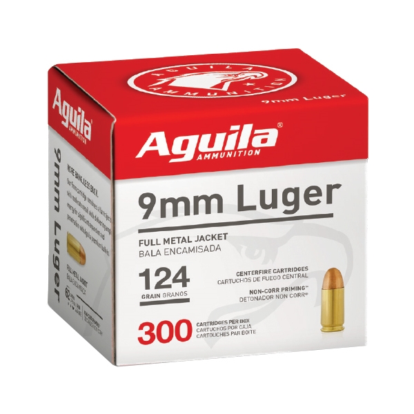 Aguila 9mm Luger 124gr Fmj-rn - 300rd 4bx/cs