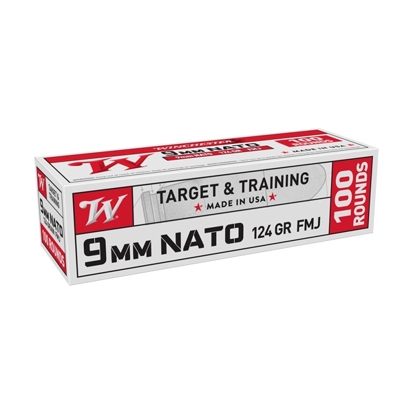 Winchester Nato 9mm Luger - 100rd 10bx/case 124gr Fmj