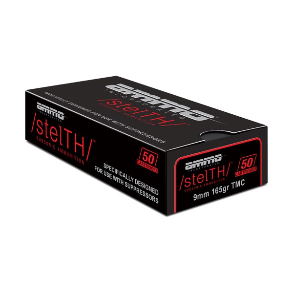 Ammo Inc 9mm 165gr Tmc Stelth - Subsonic 50rd 20bx/cs