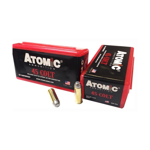 Atomic Cowboy 45 Lc 200gr Lead - Rnfp 50rd 10bx/cs