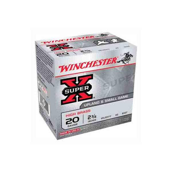 Winchester Super-x 20ga 2.75" - 25rd 10bx/cs 1220fps 1oz #7.5