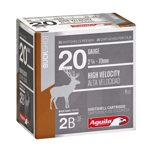 Aguila Shotshell 20ga 2buck - 25rd 10bx/cs