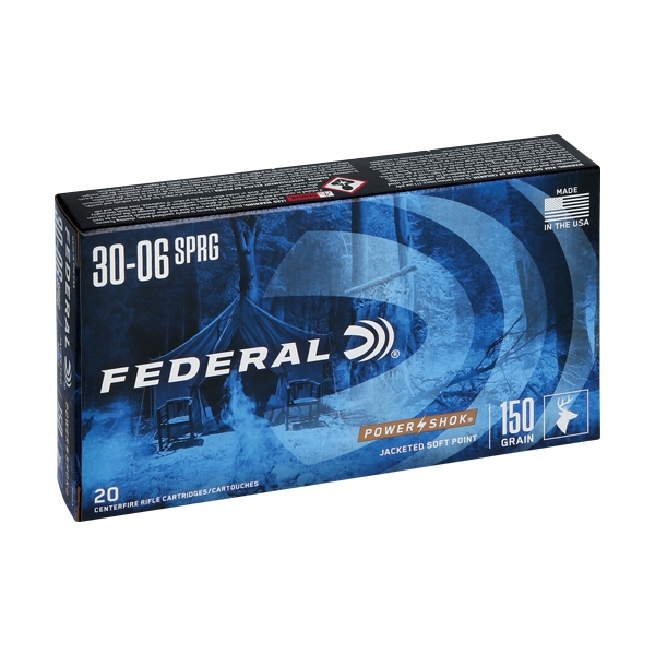 Federal Power-shok 30-06 150gr - 20rd 10bx/cs Sp