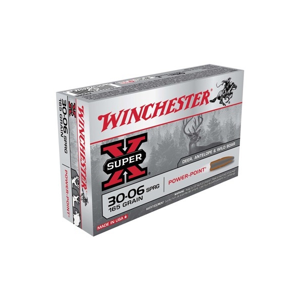 Winchester Super-x 30-06 - 20rd 10bx/cs 165gr Power Point