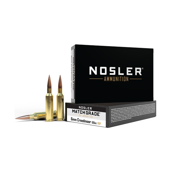 Nosler Match Grade 6mm Cm 105g - 20rd 10bx/cs Reduced Drag Hpbt