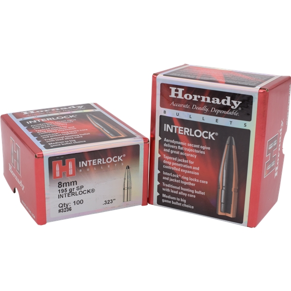 Hornady Interlock, Horn 3236  Bull .323 195 Sp                    100