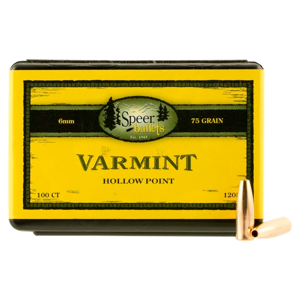 Speer Bullets Varmint, Speer 1205 Bull .243  75 Hp        100