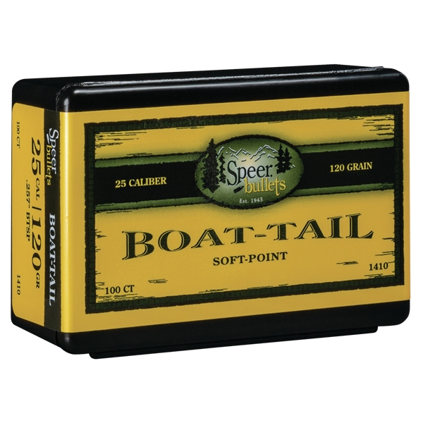 Speer Bullets Boat-tail, Speer 1410 Bull .257 120 Sptzr Bt  100