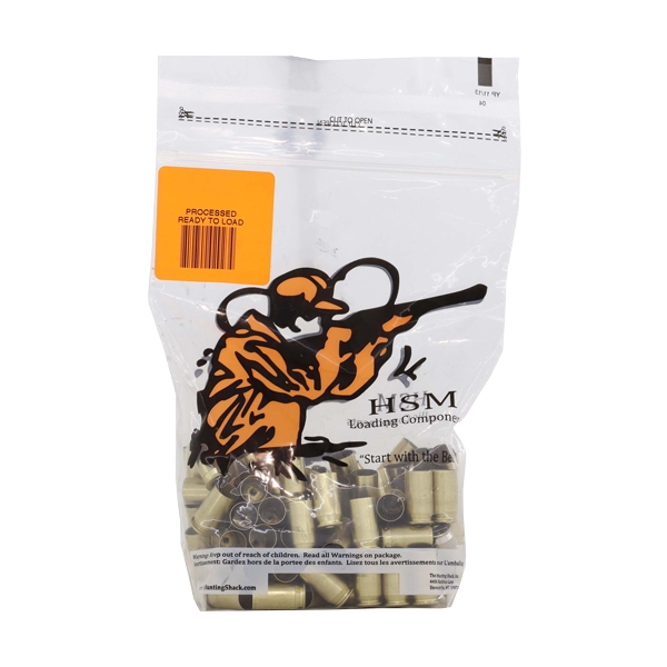 Hsm Brass 9mm Once Fired - Unprimed 100 Count