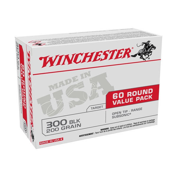 Winchester Usa 300 Aac 200gr - 60rd 4bx/cs Fmj