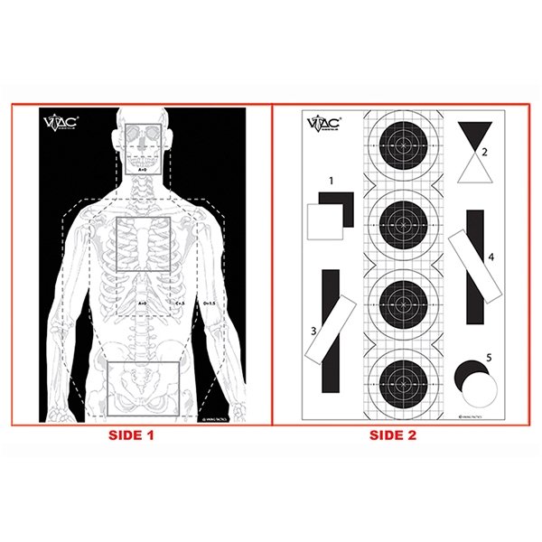 Action Target Inc Viking Tactics Double Sided, Action Vtacp100 2 Side Trgt Viking Tacticl  100 Bx